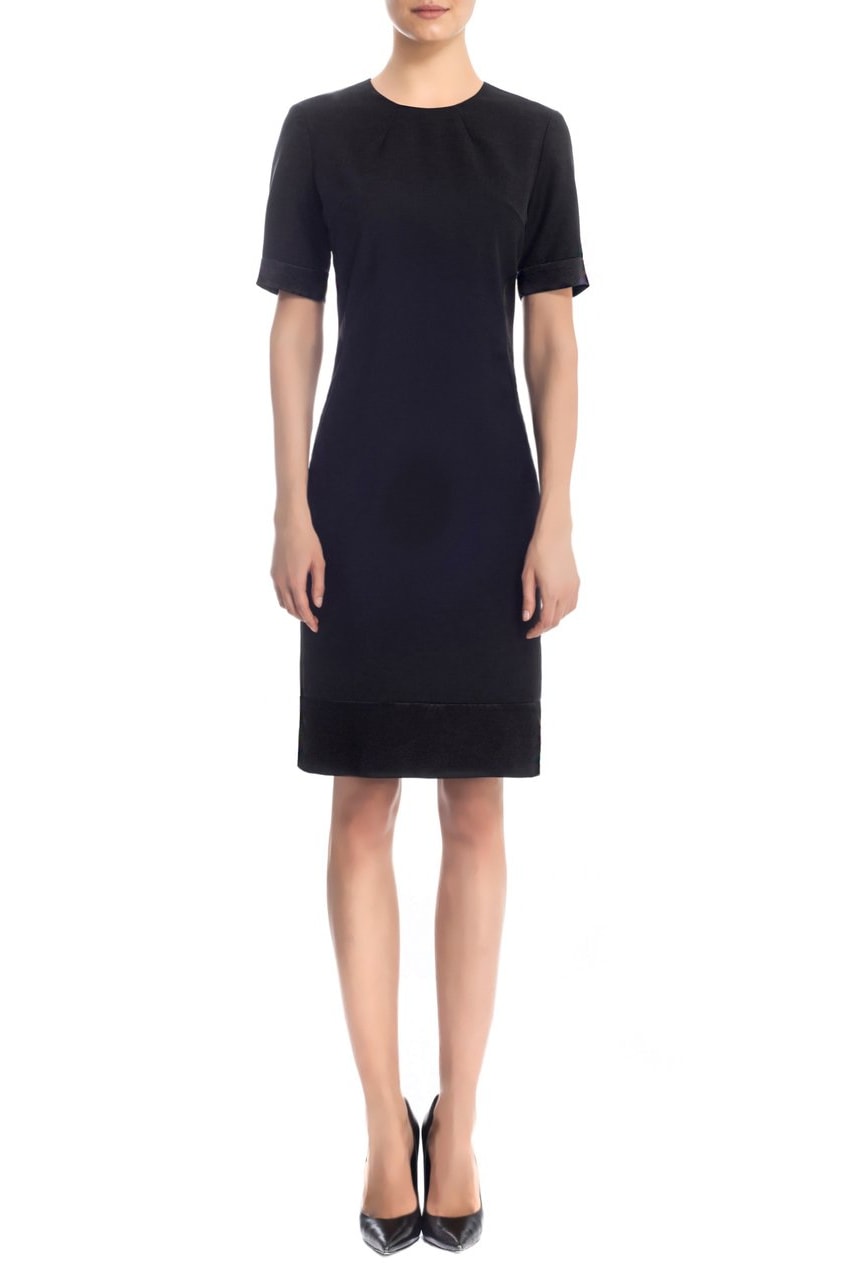 Light Weight Wool Shift (Black) - Clothing