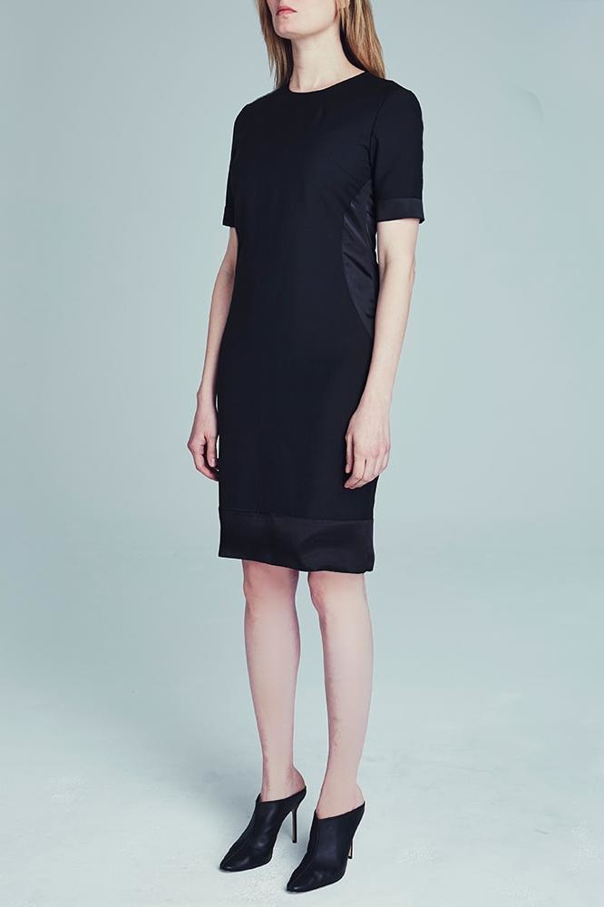 Light Weight Wool Shift (Black) - X-Small - Clothing