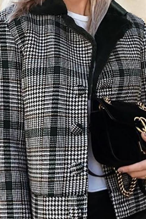 Maggie Plaid Faux Fur Coat - Clothing