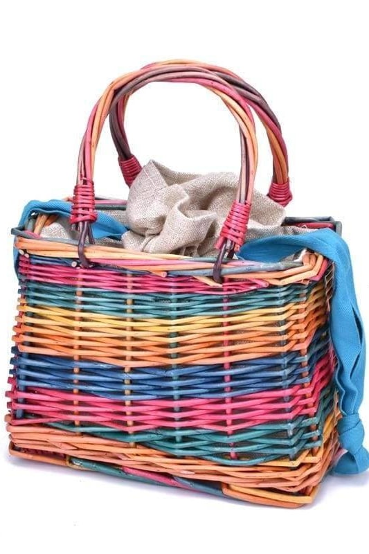 Mallory Rainbow Straw Bag - Handbags