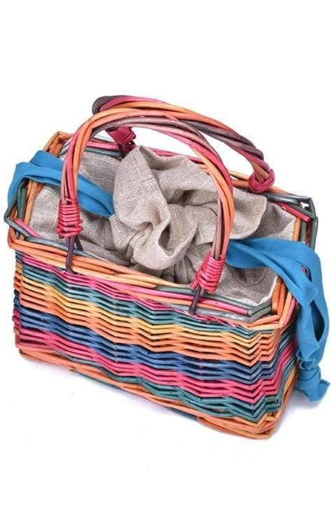 Mallory Rainbow Straw Bag - Handbags