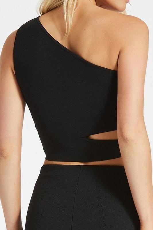 Marina Cut Out One Shoulder Top - Tops