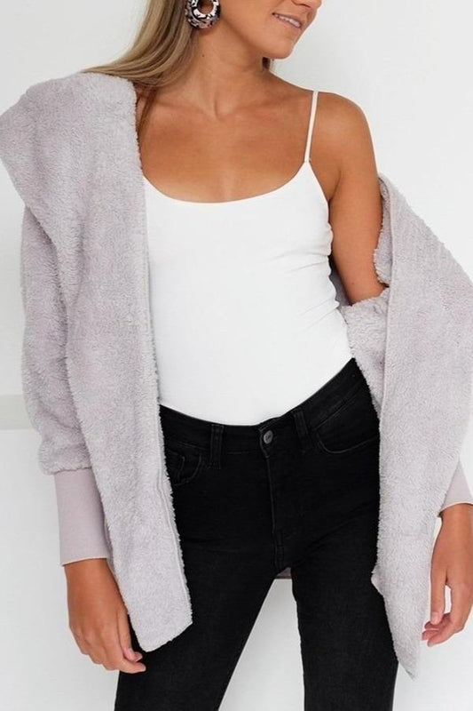 McKenna Plush Coat - S / Gray - Jackets