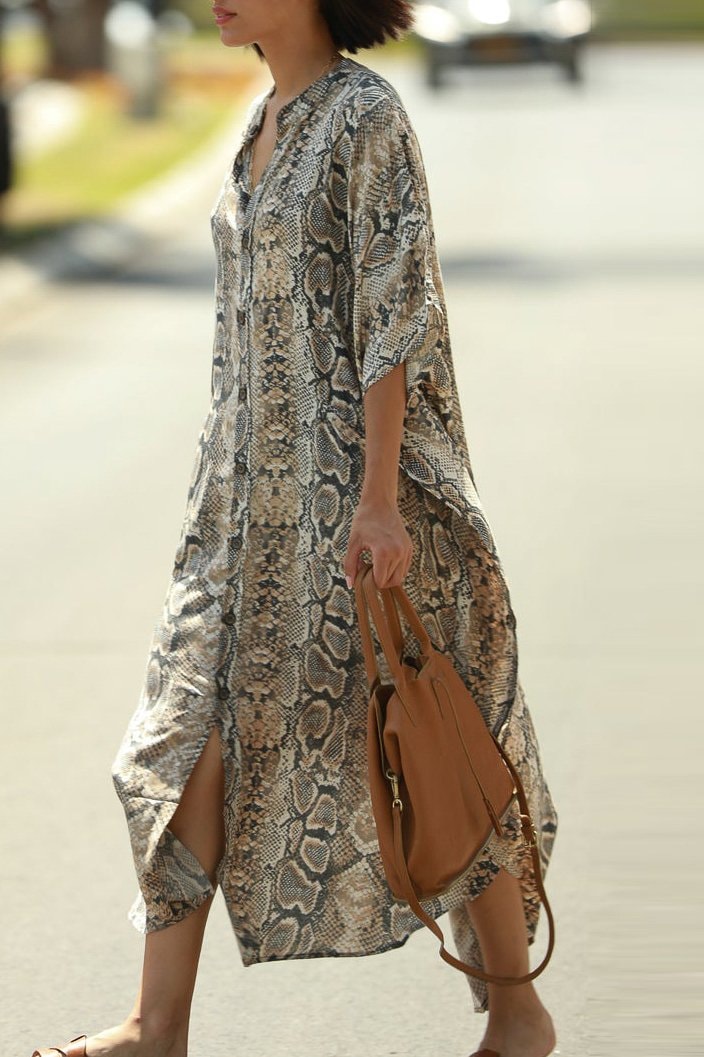 Megan Oversized Tunic Dress - Clothing