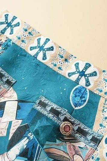 Mock Neck Skirt Two Piece Set - Clothing