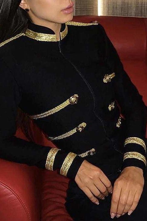 Nautical Nancy Blazer - Black / L - Jackets