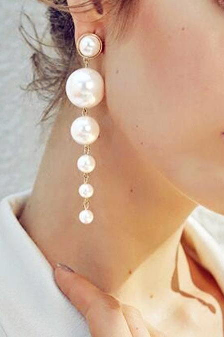 Pearl Dangle Earrings - Jewelry