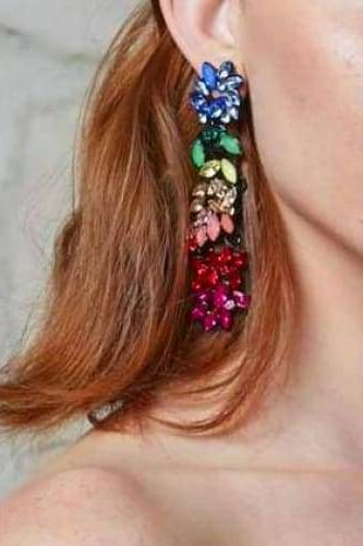 Rainbow Jewel Drop Earrings - Jewelry