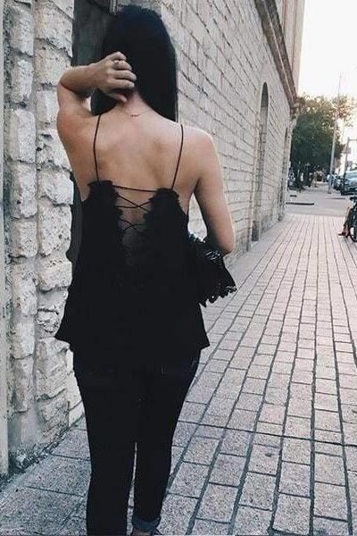 Reversible Lace Cami Top - Clothing