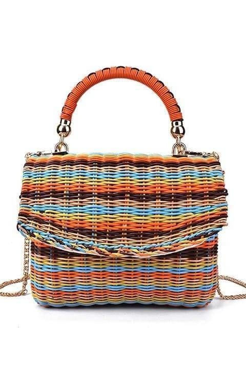 Sadie Straw Chain Bag - Handbags