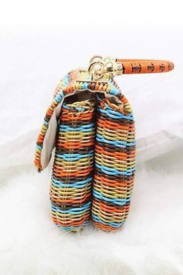 Sadie Straw Chain Bag - Handbags