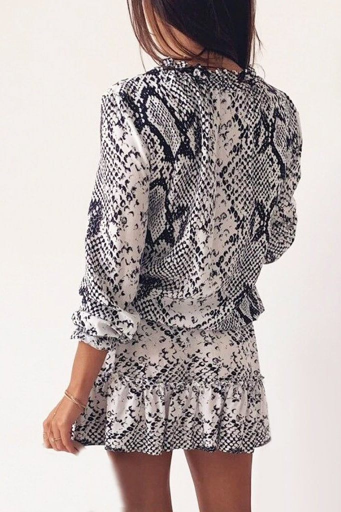 Sana Snake Tassel Mini Dress - Clothing