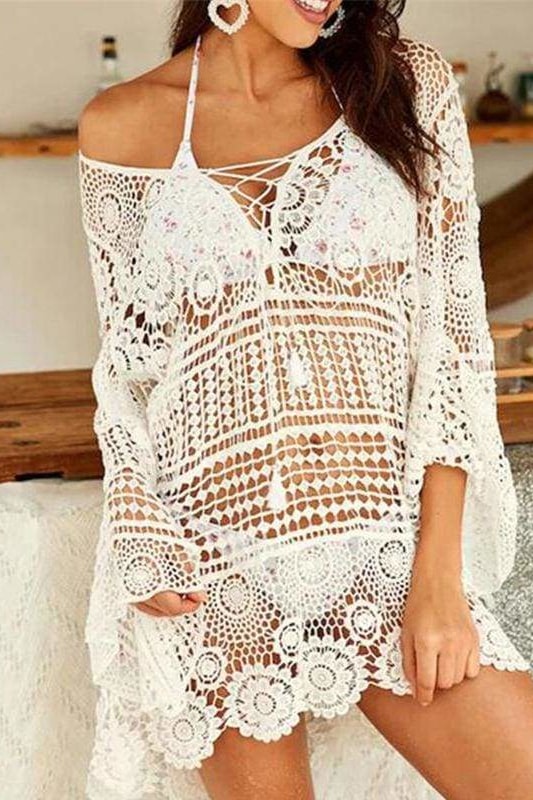 Sea You Later Cover Up - White / One Size - Cover-Ups