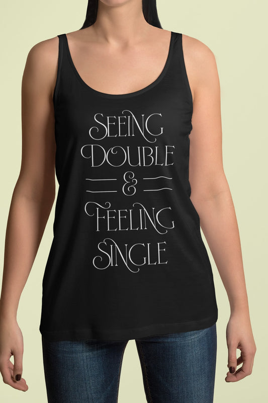 Seeing Double Feeling Single Tank Top - Vintage Black / XS