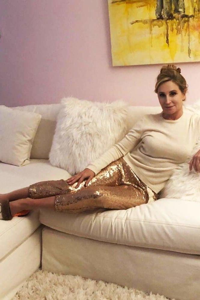 Sequin Capri Joggers - Clothing