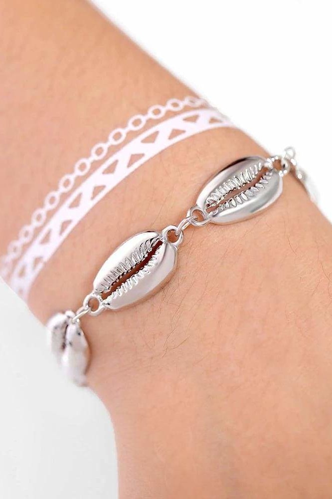 Shell Yeah! Charm Bracelet - Silver - Jewelry