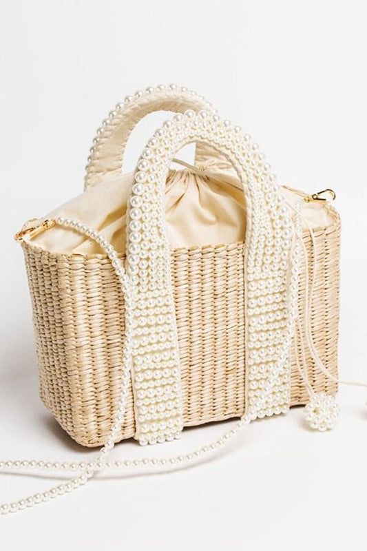 Sommer Pearl Basket Bag - Handbags