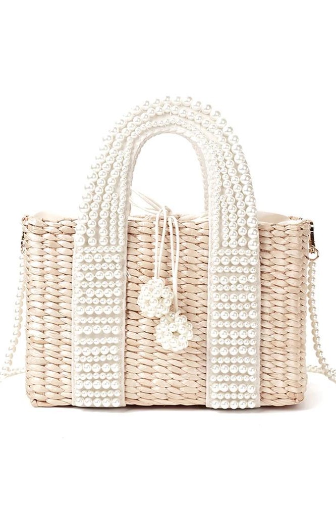 Sommer Pearl Basket Bag - Handbags