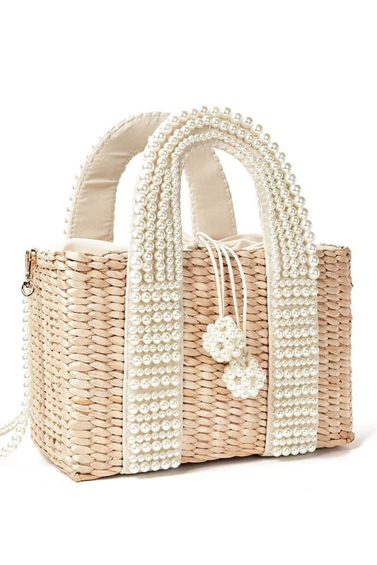 Sommer Pearl Basket Bag - Handbags