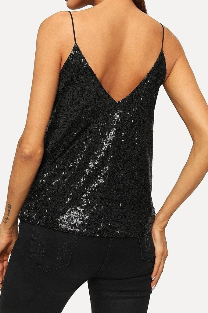Summer Fashion Casual Bling Sequins Tops Sexy Strapless Camis Tee Top Female Women’s Sleeveless Vest Blusas Femininas Clothing