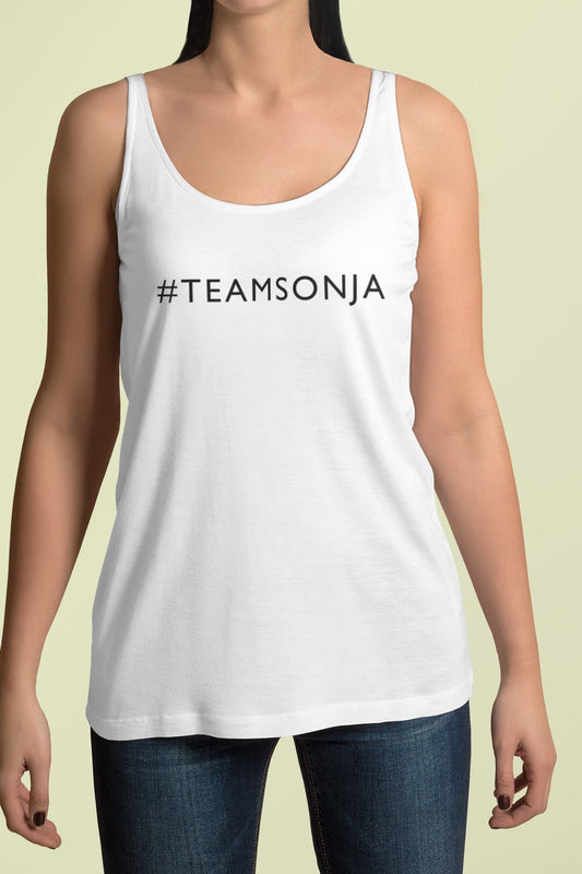 #TEAMSONJA Racerback Tank Top - White / XS - Clothing