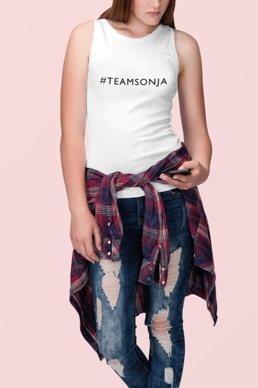 #TeamSonja Ladies’ Muscle Tank Top - White / S