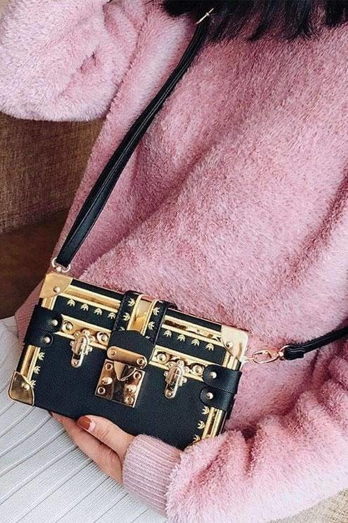 The Treasure Crossbody Bag - Black - Handbags