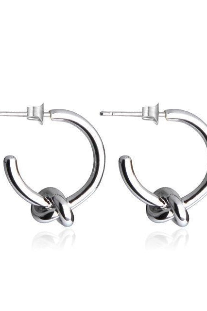 Tie The Knot Earrings - Silver Color - Jewelry