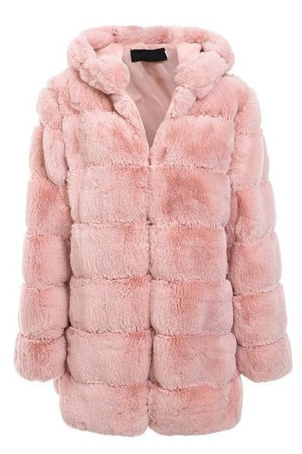 Trixie Faux Fur Coat - Pink / S - Jackets