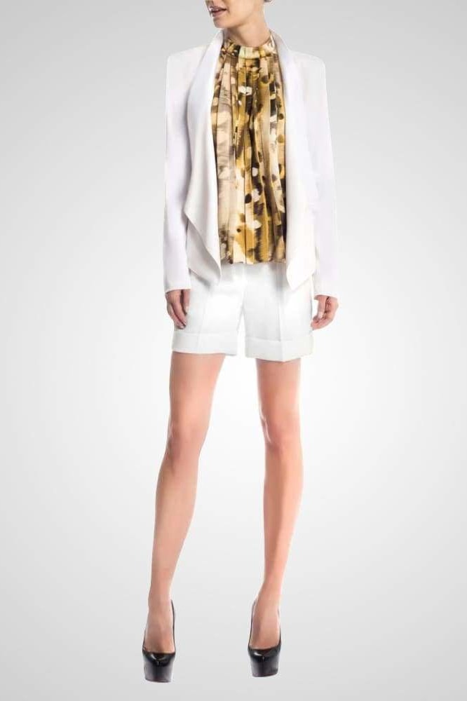 Tuxedo Open Front Jacket - X-Small / White - Clothing