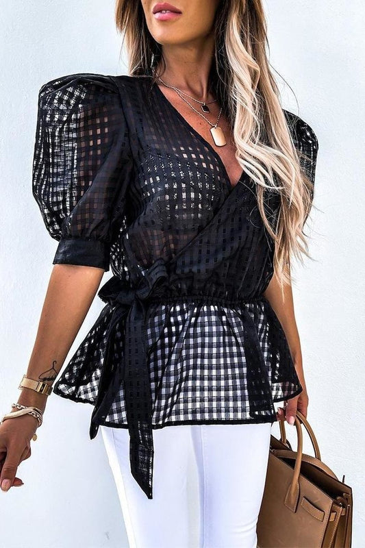 Valeria Puff Sleeve Top - Tops