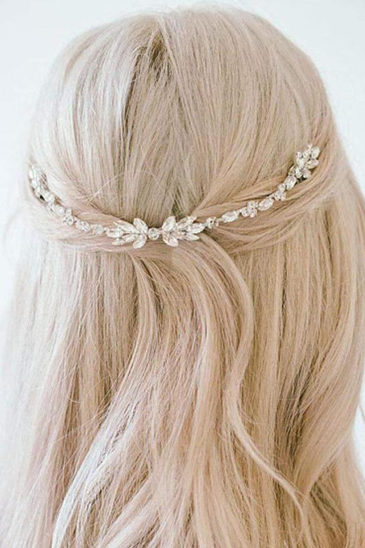 DIEZI Fashion Gold Silver Color Hair Combs Bride Crystal Rhinestones Women Hairpins Bridal Hairband Hair Jewelry Accessories