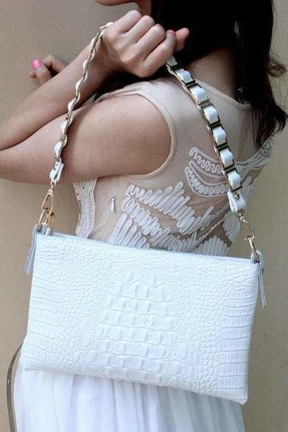 3-Way Clutch Bag - White - Handbags