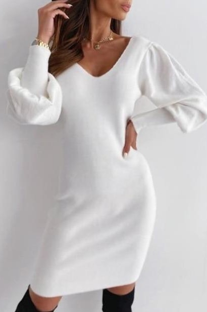 Antonia Backless Dress - White / L - Clothing