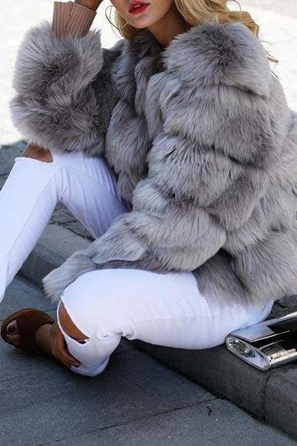 Arctic Faux Fur Coat - Jackets