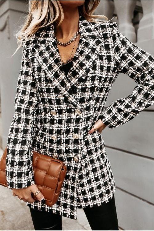 Autumn Tweed Blazer - Clothing