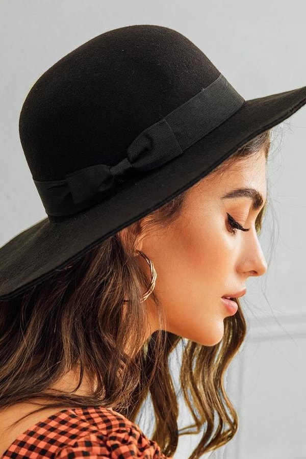 Bow Floppy Hat - One Size - Hats