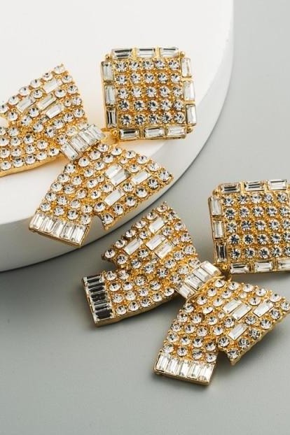 Brinley Bow Earrings - Gold - Jewelry