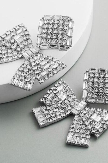Brinley Bow Earrings - Silver - Jewelry