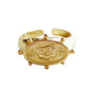 Gold Rose Adjustable Ring - Jewelry