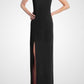 Crepe Crossback Dress - X-Small / Black - Clothing