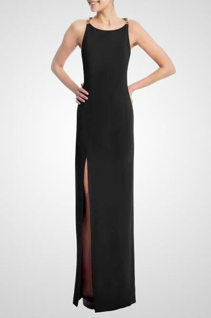 Crepe Crossback Dress - X-Small / Black - Clothing
