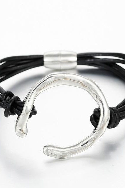 Crescent Stone Bracelet - Black - Jewelry