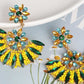 Crystal Fan Earrings - Jewelry