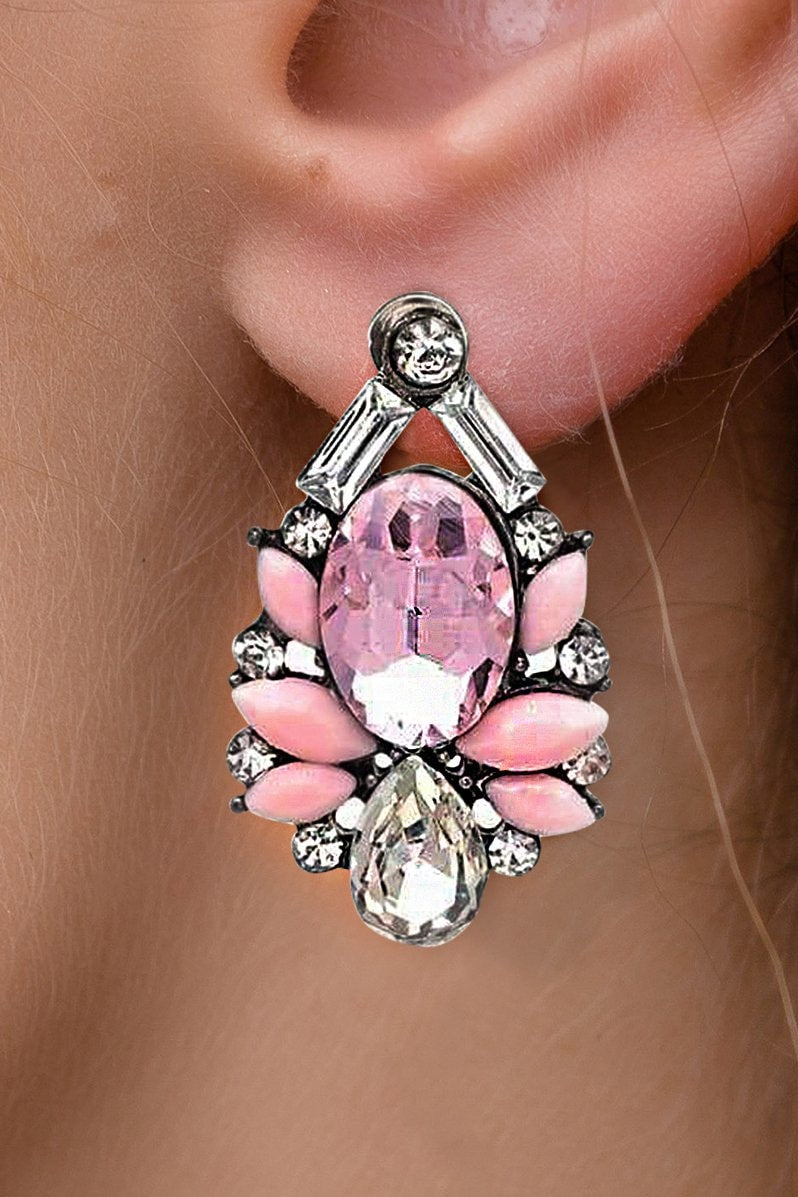 Crystal Vintage Stud Earrings - Jewelry