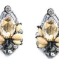 Crystal Vintage Stud Earrings - Brown - Jewelry
