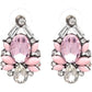 Crystal Vintage Stud Earrings - Pink - Jewelry
