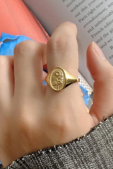 Floral Sterling Silver Ring - Jewelry