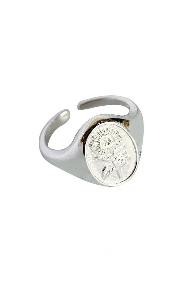 Floral Sterling Silver Ring - Silver - Jewelry