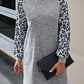 Darcey Leopard Sleeve Mini Dress - Clothing